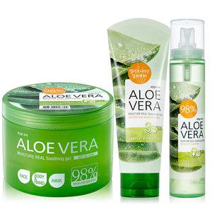 알로에 수딩젤 500ml+미스트 125ml+클렌징폼 150ml 과일나라