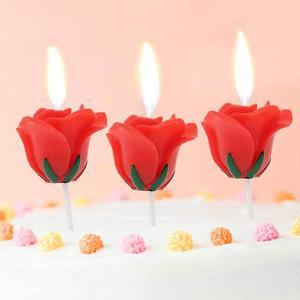 [JHQS7L4W_4B]생일 케이크초 파티초 장미촛불 케이크꾸미기