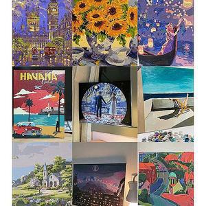 명화그리기 세트 40x50 피포 유화 diy 그림 페인팅 색칠 아크릴화 초보 풍경화 캔버스 액자 쉬운 따라 도안