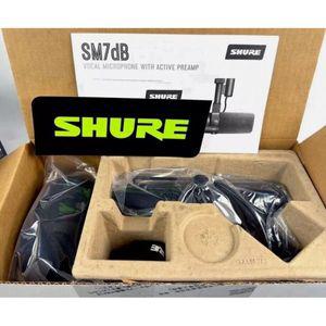Shure SM7dB 다이나믹 마이크 빌트인 Preamp 스트리밍 팟캐스트 Recording 마이크로폰 케이블 연결 이어폰