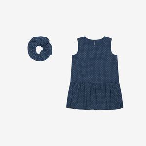 [25 신상] 도트 민소매 롱 블라우스 + 스크런치 SET (VKBAG1453)