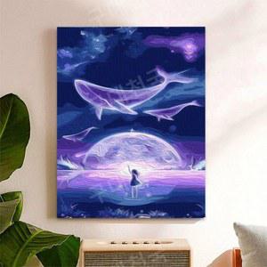 우영우 고래 피포페인팅 diy 유화그리기 그림그리기세트 유화그림 그리기 미술 색칠