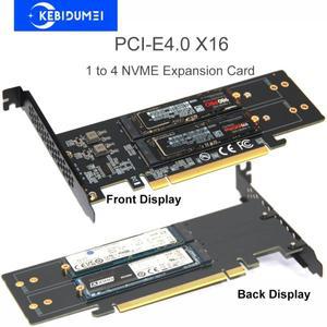PCle4.0 X16   4xNVME M.2 확장 카드 M.2 SSD GEN4 PCIe4.0 PC 메인보드 X1 X4 X8 X16 확장 카드 2230 2242