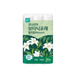 모나리자 보타닉포레 블라썸(부케향) 3겹 27M 30롤 1개 롤 화장지