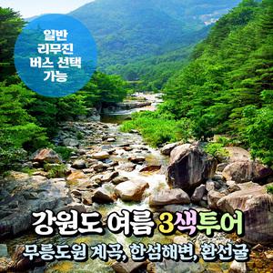 [강원] 강원도 여름 3색투어(무릉계곡+한섬해변 바닷길+환선굴) 당일여행 (일반/리무진버스) / 서울경기出