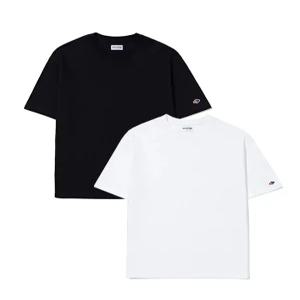 [S-2XL] 더블 코튼 롱 티셔츠 2color