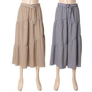 갤러리아 [19S/S]체크패턴 밴딩 스커트(N192MWS632)