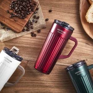 핫콤 밀폐형 뚜껑 손잡이 뉴트로 보온텀블러 520ml