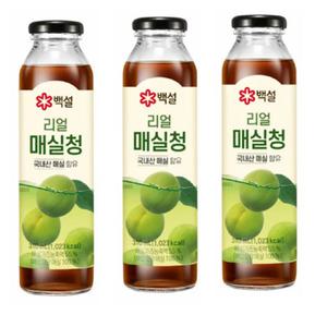 백설 리얼 매실청 310mlx3 맛있는 간편식 한국식품