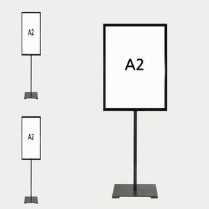 사인스탠드 A2 흑색 1기둥 가로세로겸용 예쁜입간판 식당메뉴판스탠드 스탠드입간판