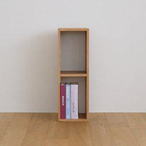 모듈 슬림 2단 공간박스 및 틈새책장 1p 조립식 DIY 소형 책장