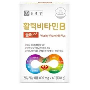 (NEW) 종근당 활력 비타민B 플러스 800mg x 60정 x4개
