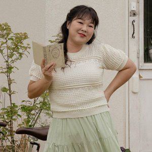 [공구우먼] [제작] [김민경 화보] 루멜틴 스카시 니트 75382 빅사이즈 여성의류