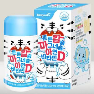 [베이비락] 튼튼 칼슘 마그네슘 아연 비타민D (1500mg x 90정)