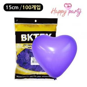 [하프클럽/알티피아]해피파티 일반 하트풍선 15cm (100개입) (라벤다)