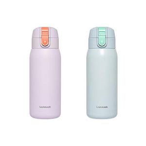 락앤락 스쿨핏 코튼캔디 원터치 텀블러, 블루, 370ml, 1개 + 바이올렛, 370ml, 1개
