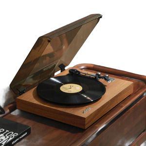 턴테이블 스피커 축음기 오디오 플레이어 우드 앤틱 LP 탁상용 소형 레코드러너 레코드