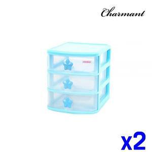 [XBK7K996_48]데스크 서랍장 3단 x2개 수납보관함 소품보관함