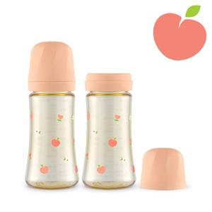 PPSU 피치플라워 300ml 젖병 트윈팩 (로제코랄)