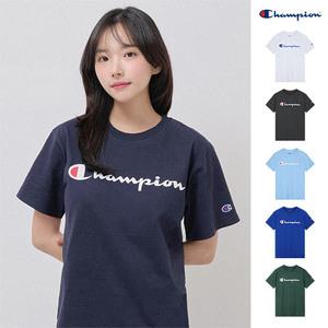 [챔피온]챔피온 반팔티 클래식 저지 그래픽 스크립트 남녀공용 로고 티셔츠
