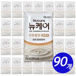 뉴케어 한팩 균형영양식 구수한맛 클래식 200ml x 90개 요양원 병원 아침 식사대용 간편식