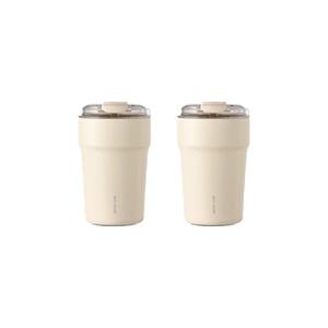락앤락 메트로 카페 세라믹 텀블러 400ML 아이보리, 2개