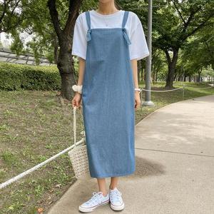 [시크릿라벨] 데님스트랩오버롤원피스