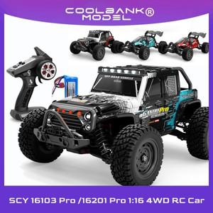 SCY 16103PRO 1:16 4WD RC 카, LED 2.4G 리모컨 , 고속 드리프트 몬스터 트럭, 소년 성인용 16201 프로, 70