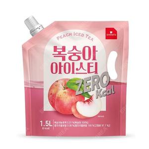스위츠 복숭아 아이스티 제로 1.5L X 1개 대용량 제로음료