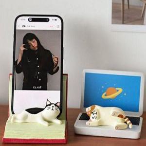 고양이 휴대폰홀더 미니어처 야옹이 폰거치대 귀여운 핸드폰 스탠드