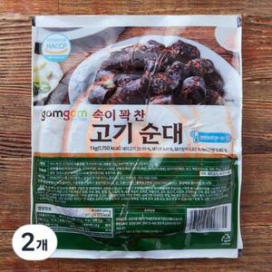 곰곰 속이 꽉 찬 고기 순대, 1kg, 2개 one option