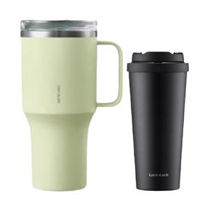 락앤락 데일리 원터치클립 텀블러 550ml, 블랙, 1개 + 킹 텀블러 820ml, 라임, 1개