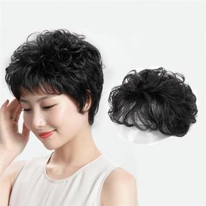 이뻐가발 정수리가발 부분가말 인모가발 100%/정수리 탈모 커버 웨이브 여자  중년여성 풍성한머리 블