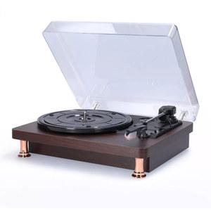 텐테이블 방진 커버가 있는 레트로 비닐 레코드 플레이어 클래식 향수 스타일 33 45 78RPM 턴테이블 축음기