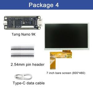 Sipeed Tang Nano 9K FPGA 개발 보드 GOWIN GW1NR-9 RISC-V 2.54mm 핀 헤더 + Type-C 데이터 케이블 + 4.3/