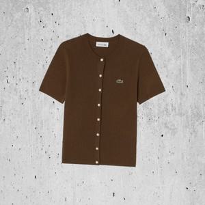매장정품 라코스테 LACOSTE 여성 미니케이블 반팔 가디건 AF014E-55G-I1K AF014E-55G_I1K AF014E 55G I1K 1