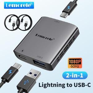 VR 용품 Lemorele Lightning to USB C AR 스마트 제품 120인치 비디오 VR 헤드셋 iphone 호환 ipad 호환 Ai