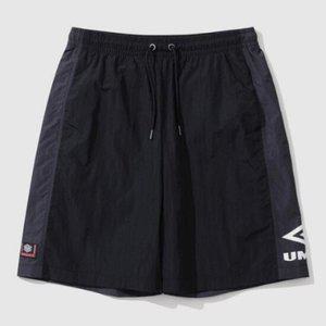 엄브로반바지 LQC UP221CHP51-BLK HBL OG 컬러블록 긴팔 우븐 셋업 5부 반바지 / BLK