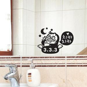 치카치카33유니3 펭키 화장실 포인트스티커-블랙