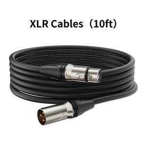 10피트 XLR 케이블 남성 여성 오디오 인터페이스 SC3 AM8 K688 L9 마이크 스피커 오디오 믹서용 3핀 밸런스드 XLR 마이크 케이블