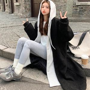 [라일리] Rly 뽀그리 롱 일체형 후드 레이어드 자켓 가을  13529523)