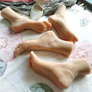 모형 여성형 가짜 실리콘 발 모델 촬영 여자 소품 양말 마네킹 패디큐어 신발