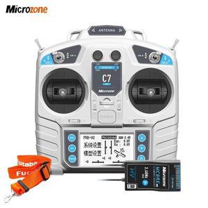 MicroZone C7-MINI MC7 2.4Ghz 8CH RC 송신기 원격 제어 MC8RE-V2 고정익/자동차/보트/다축용 PWM/SBUS