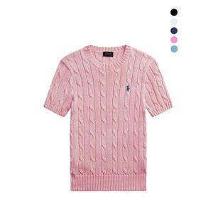 [폴로 랄프로렌] 여성 꽈배기 반팔니트 (5 COLOR) 561722