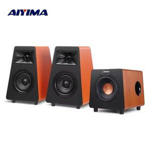 파티 박스 스피커 AIYIMA 2.1 채널 블루투스 800X 서브 우퍼 하이파이 홈 사운드 바 시어터 우드 조합 DIY 책장