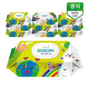 [보솜이]깨끗한나라 보솜이 꼬마피카소 물티슈 에디션 캡형 60매 x 10팩