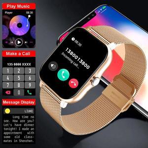 2025 스마트 시계 2.01'' 풀 터치 Amoled BT 통화 스포츠 방수 남성 여성을위한 심박수 혈압 SmartWatch