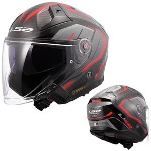 LS2 헬멧 OF603  INFINITY II CARBON URUS RED 오픈페이스헬멧 이너쉴드 핀락필름 스모그쉴드추가포함