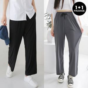 [1+1 무배] [당일발송] 코디제이 남자 바지 쿨링와이드팬츠 남녀공용 여름 아이스바지 홈웨어 와이드팬츠