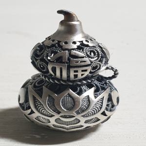 법정순은 연꽃문 복 호리병 펜던트 8돈 단초마을 골동품/수집품/도자기